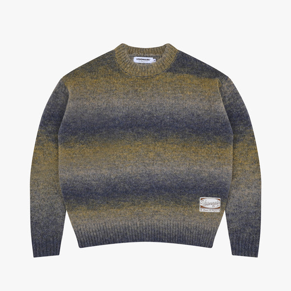 PULL FLUFFY FADE BLEU JAUNE