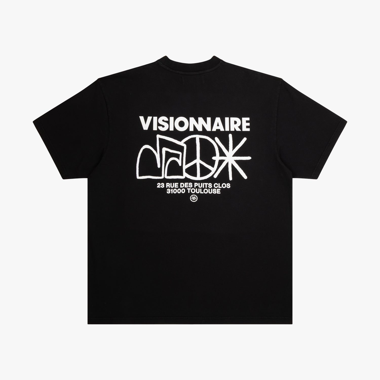 T-SHIRT MUSIC&PEACE NOIR