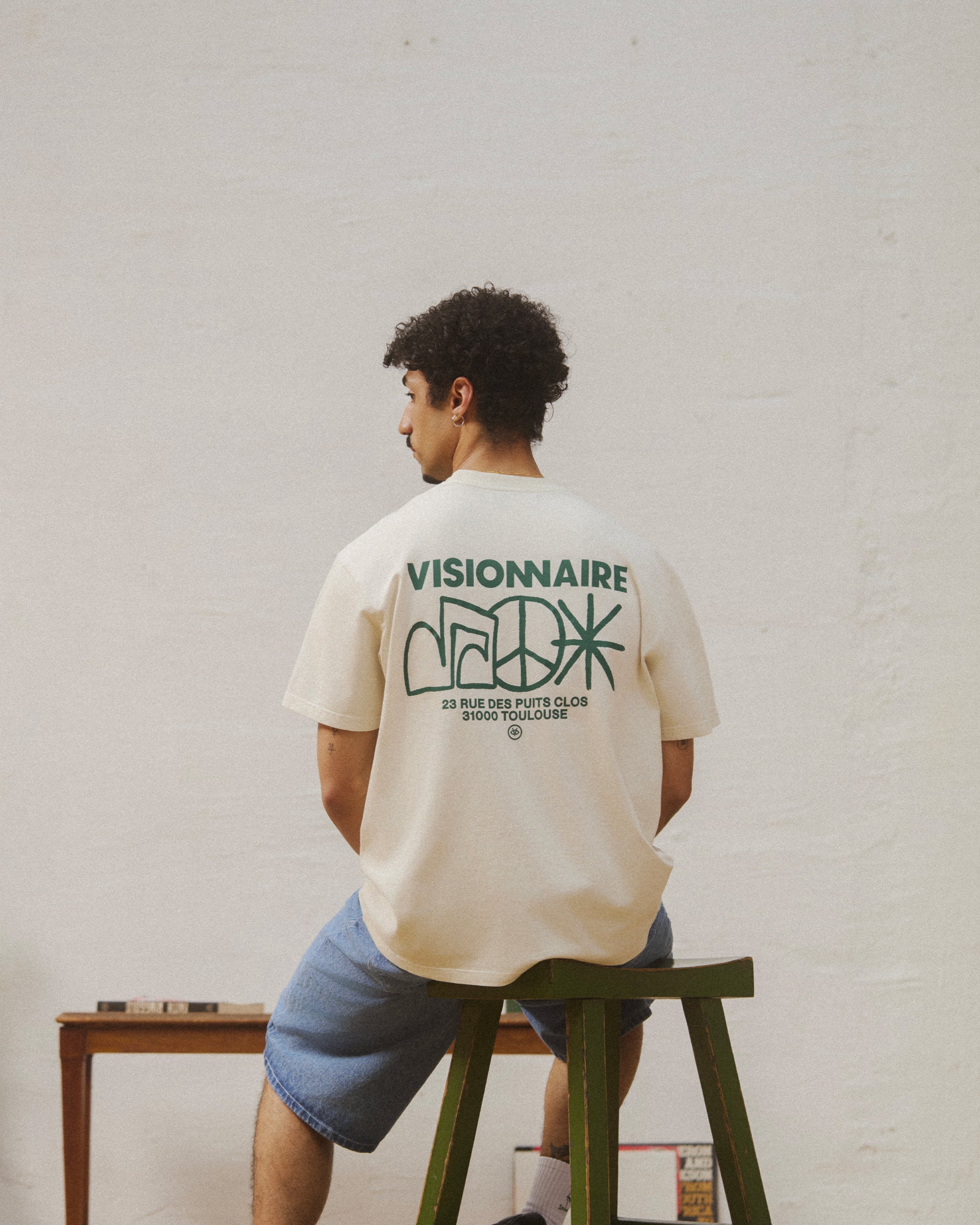 T SHIRT BACK BLANC