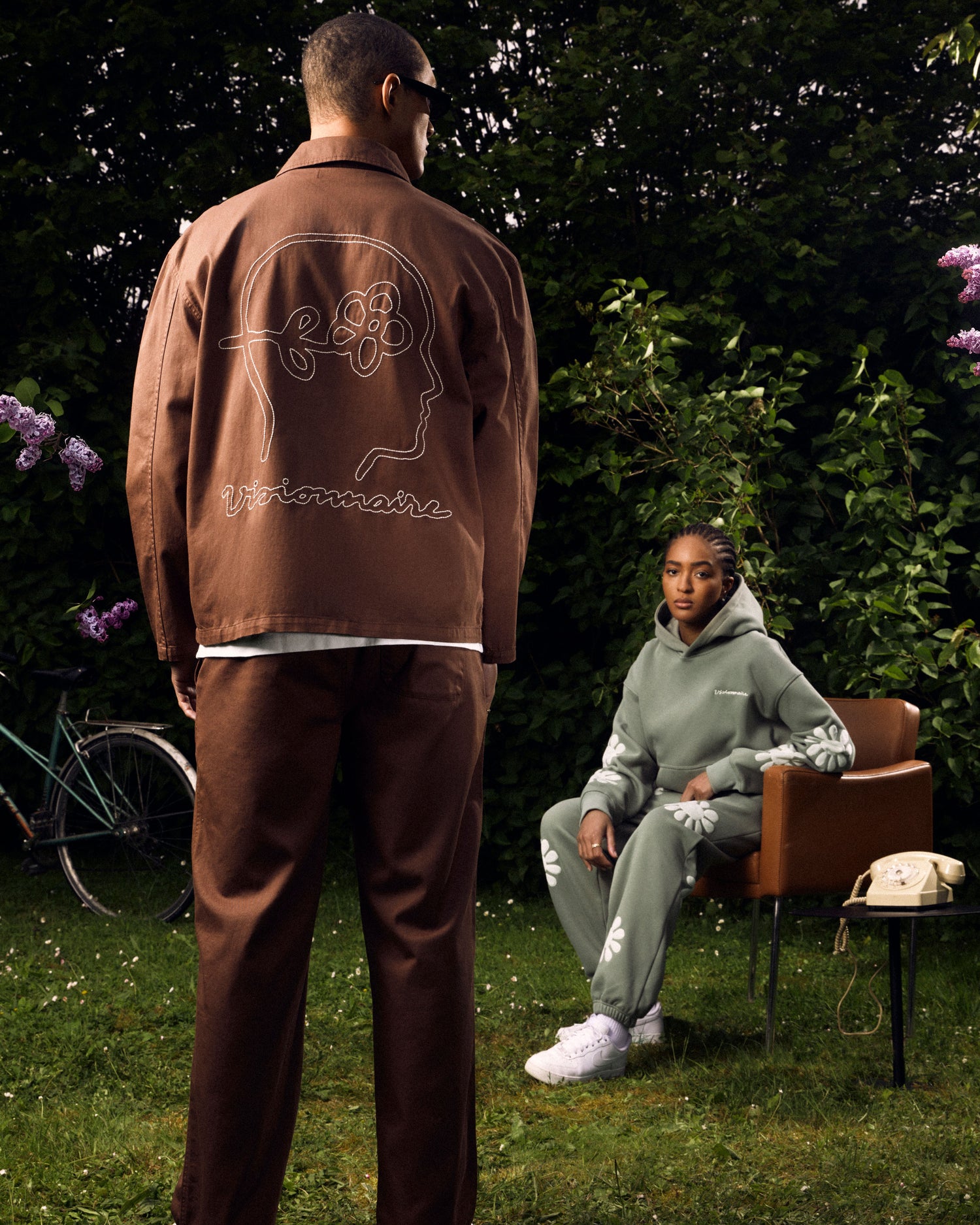 PANTALON BRODÉ VISIONNAIRE MARRON