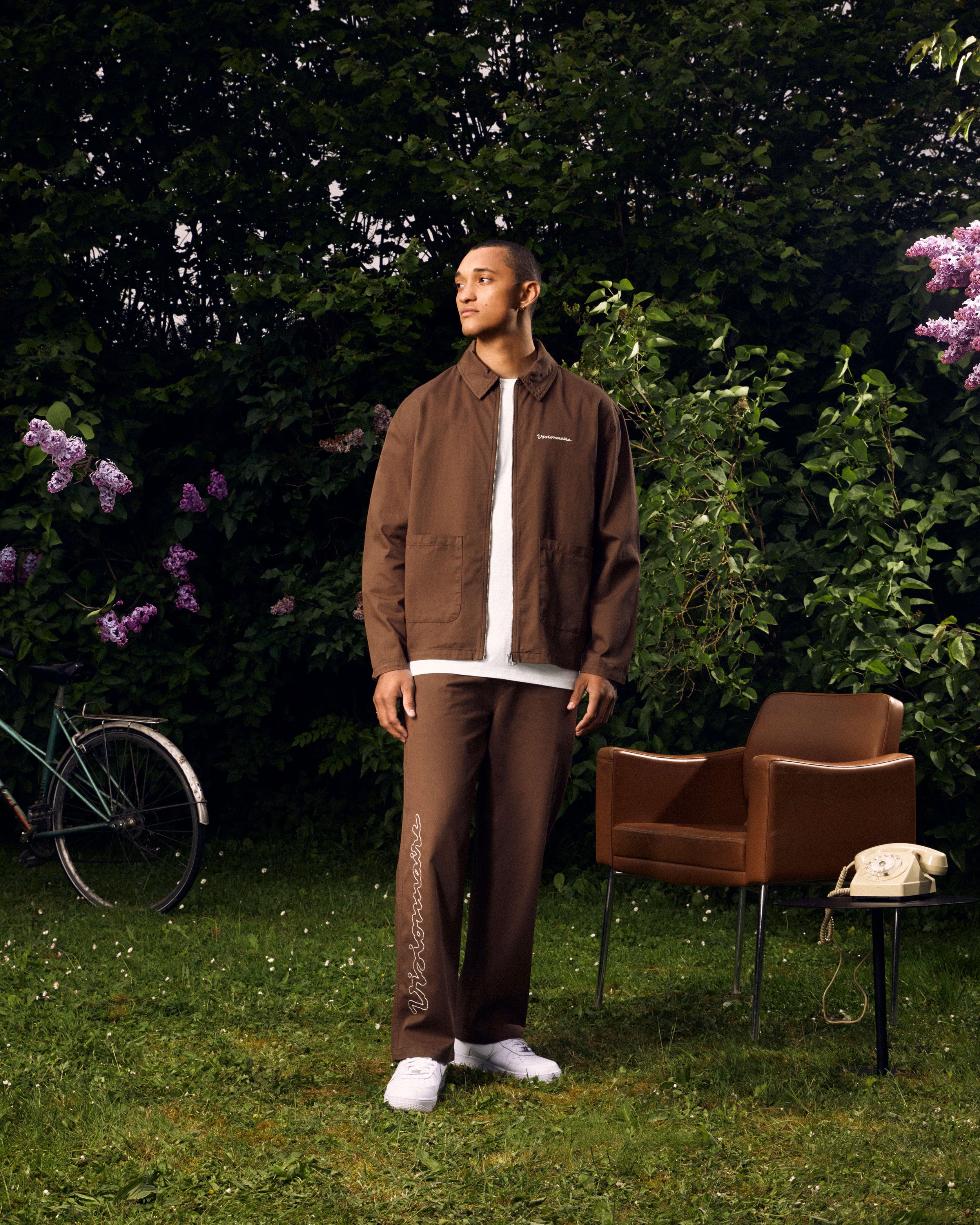 PANTALON BRODÉ VISIONNAIRE MARRON