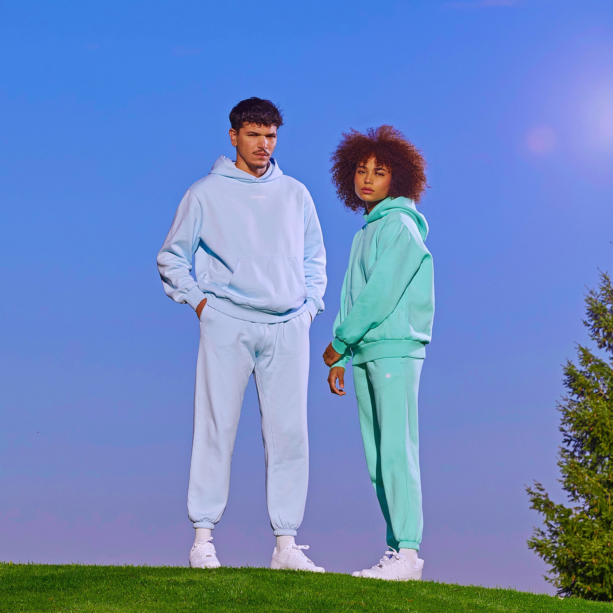 PANTALON JOGGING BLEU CIEL