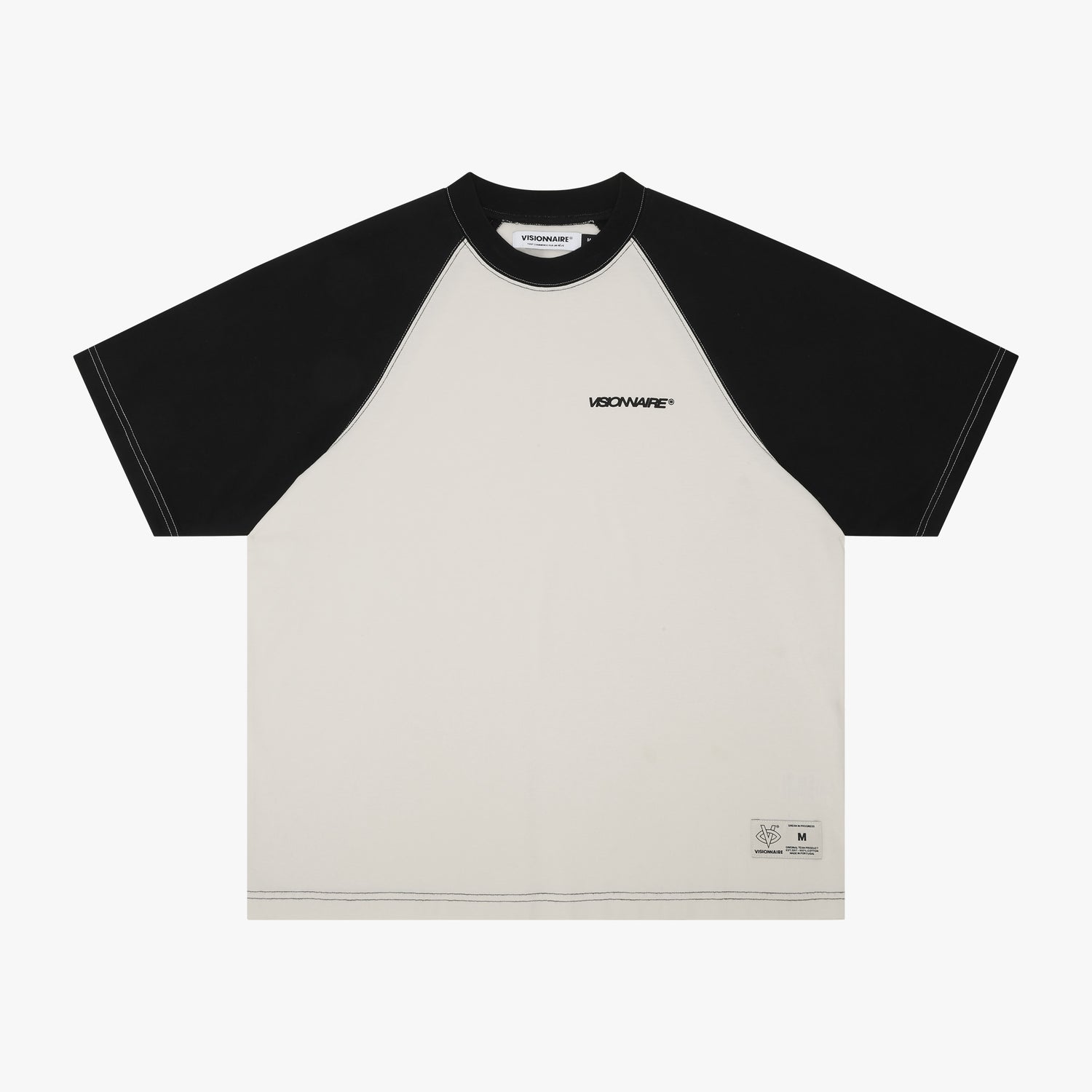 T-SHIRT BI-COLOR NOIR