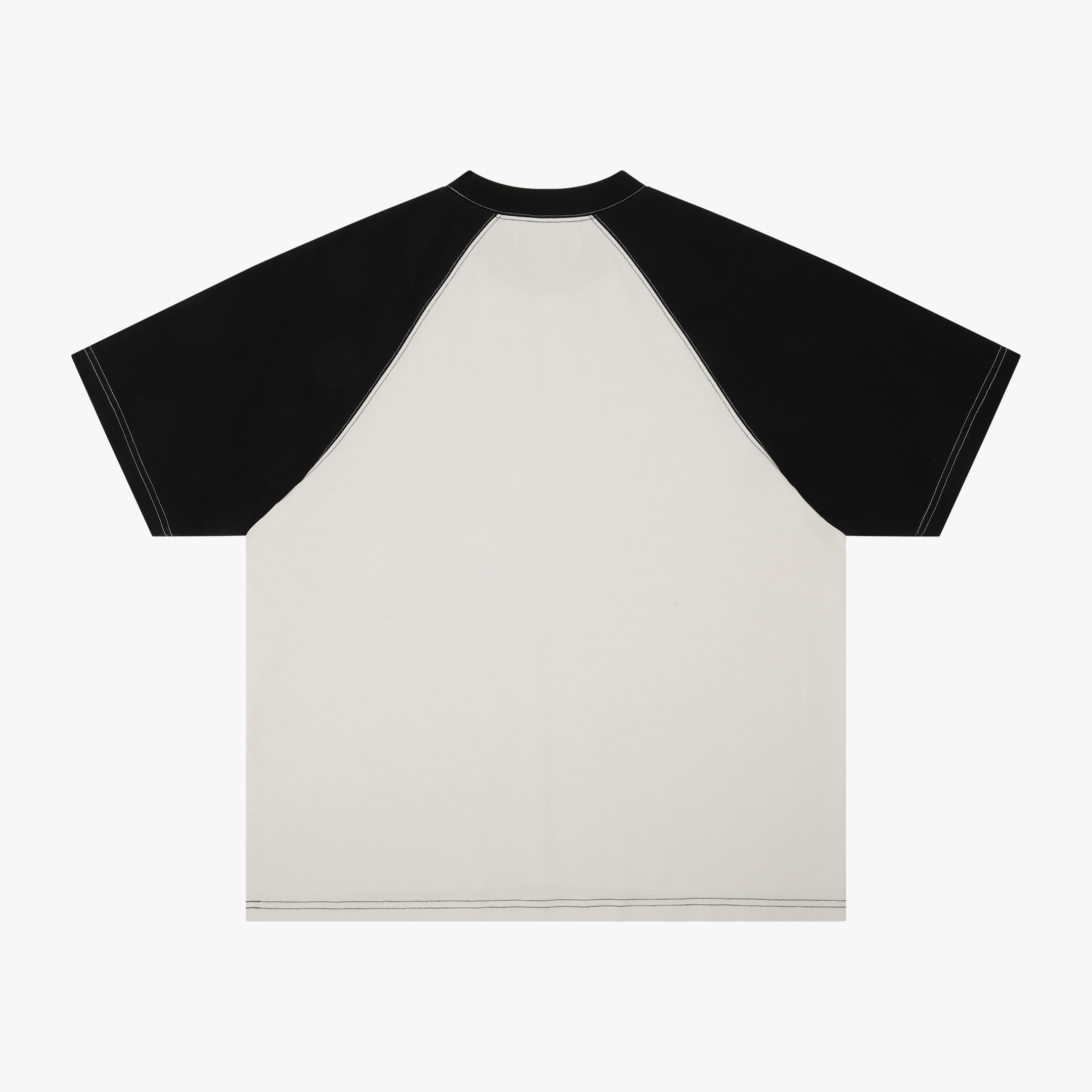 T-SHIRT BI-COLOR NOIR