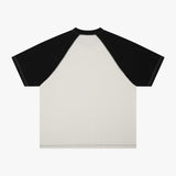 T-SHIRT BI-COLOR NOIR