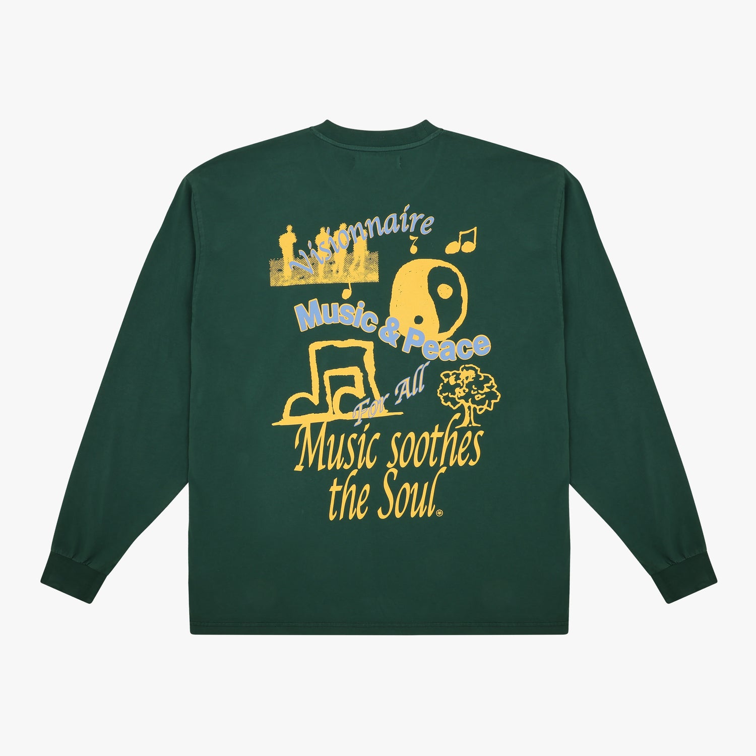 LONGSLEEVE MUSIC & PEACE VERT