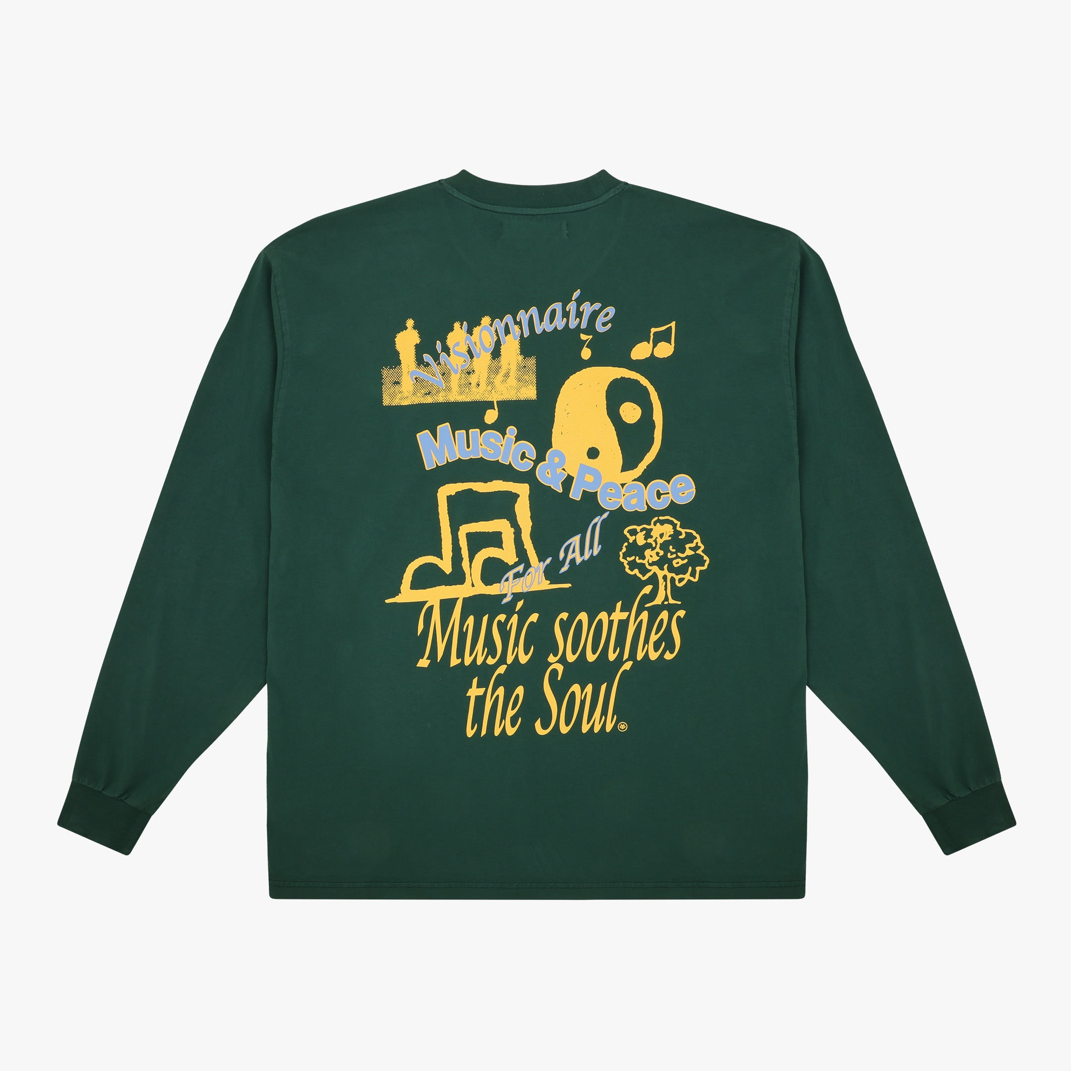 LONGSLEEVE MUSIC & PEACE VERT