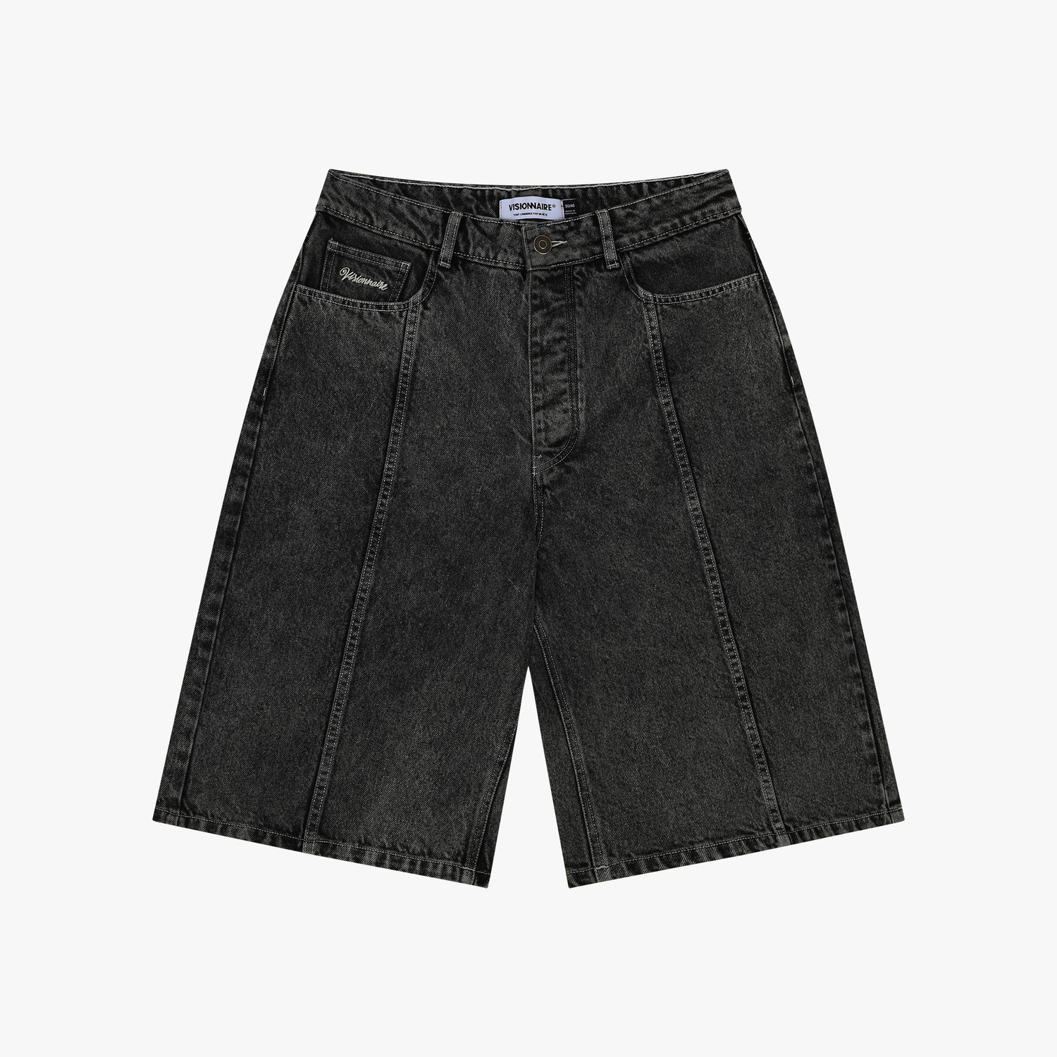 SHORT BAGGY JEAN GRIS-NOIR