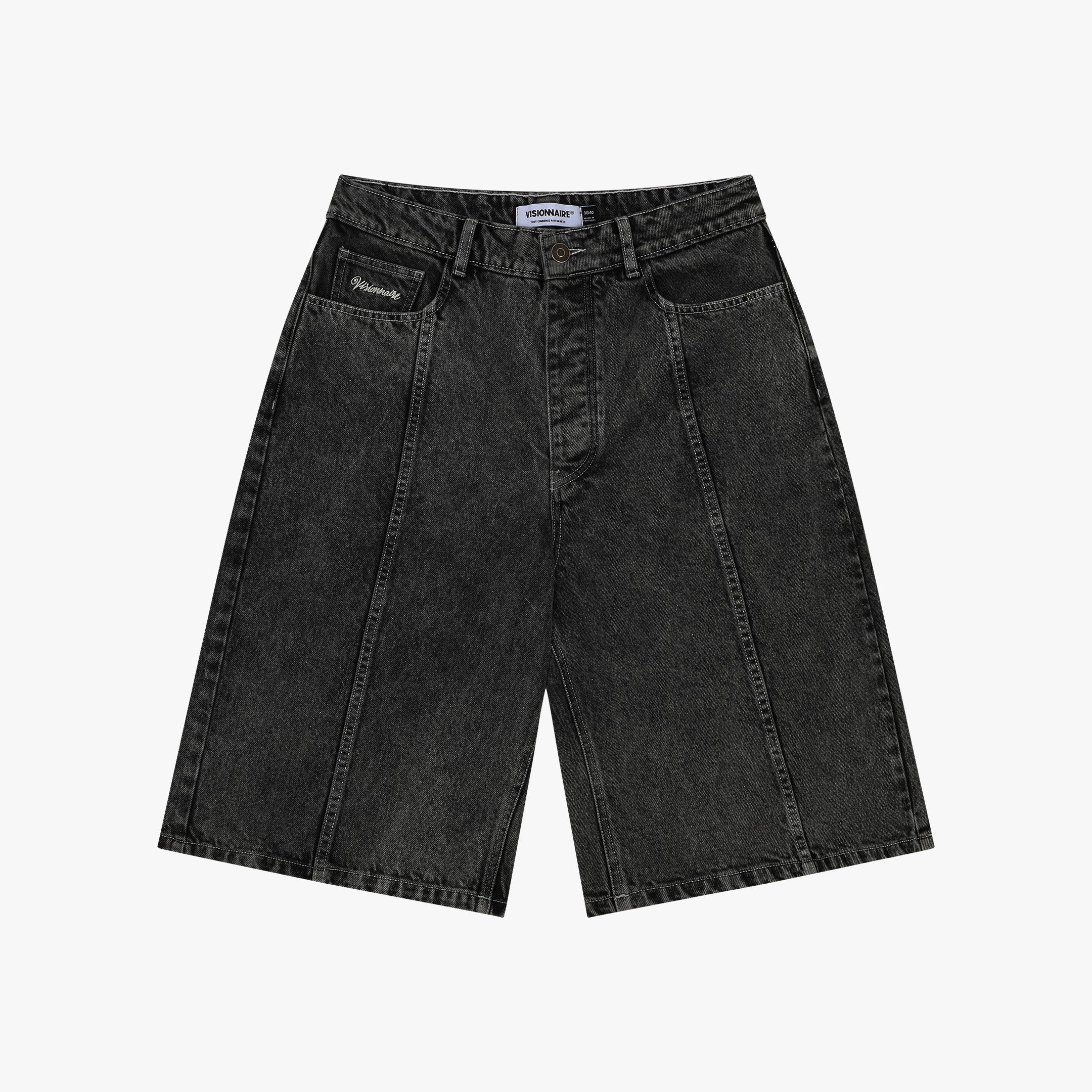 SHORT BAGGY JEAN GRIS-NOIR