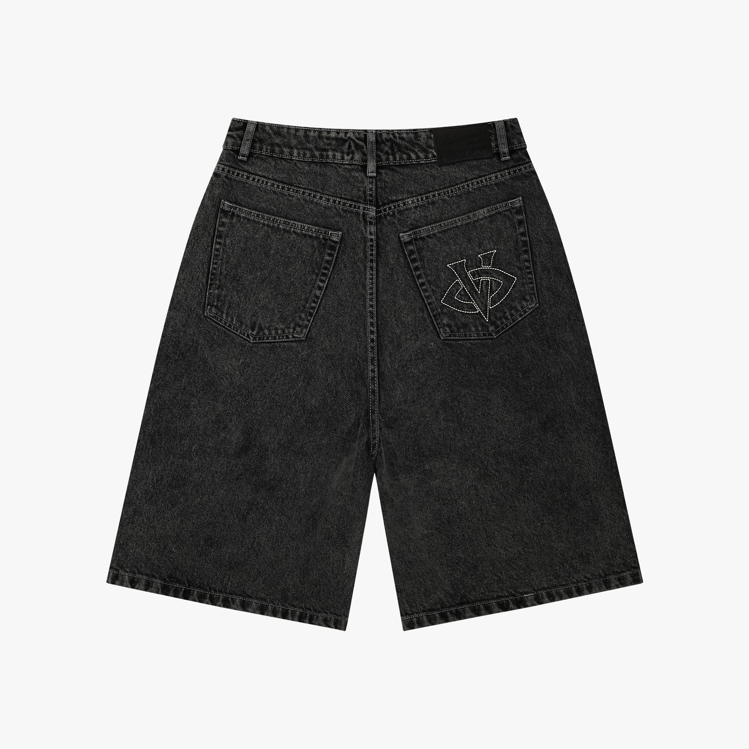 SHORT BAGGY JEAN GRIS-NOIR