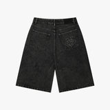 SHORT BAGGY JEAN GRIS-NOIR