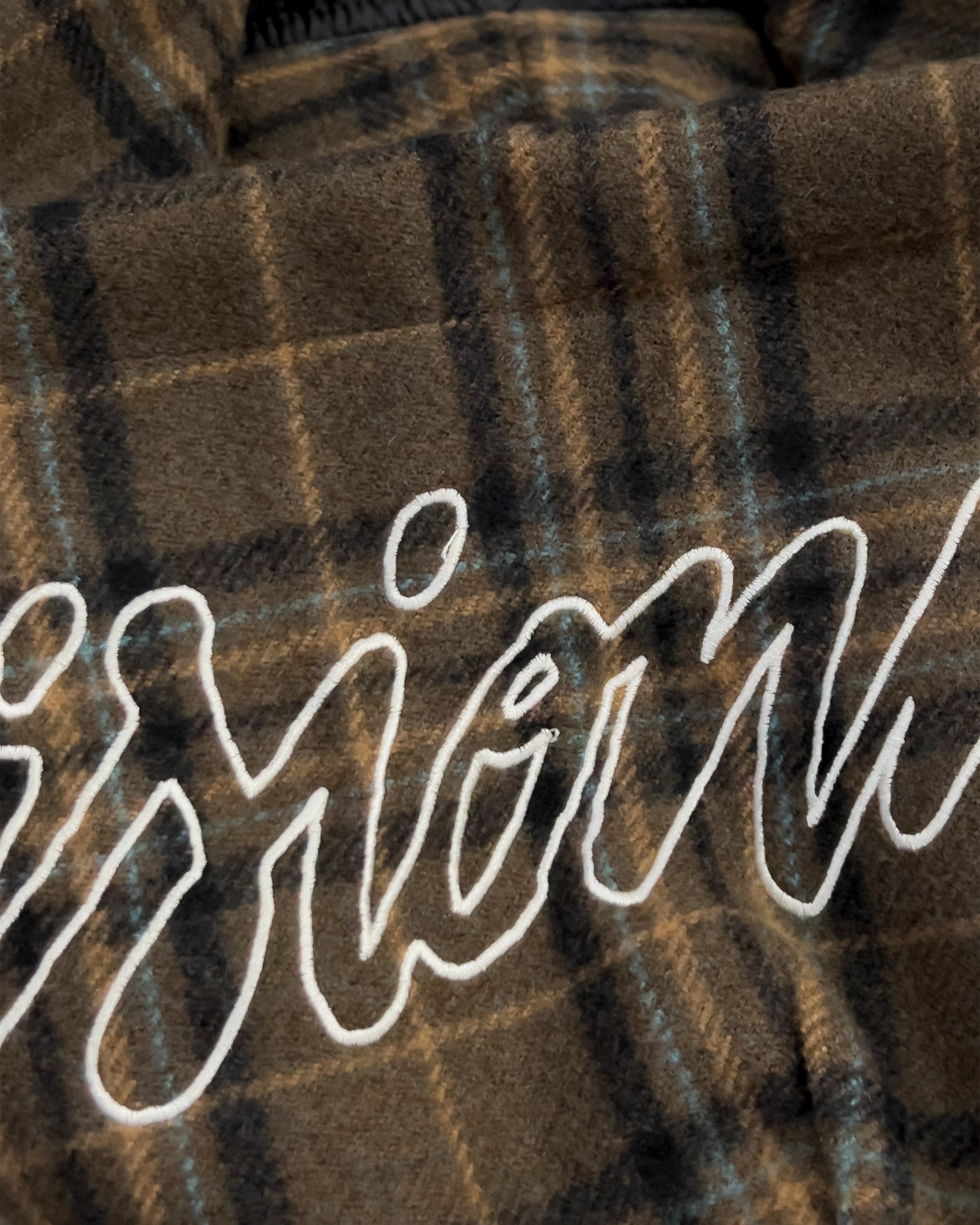 VESTE TARTAN MARRON