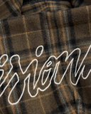 VESTE TARTAN MARRON