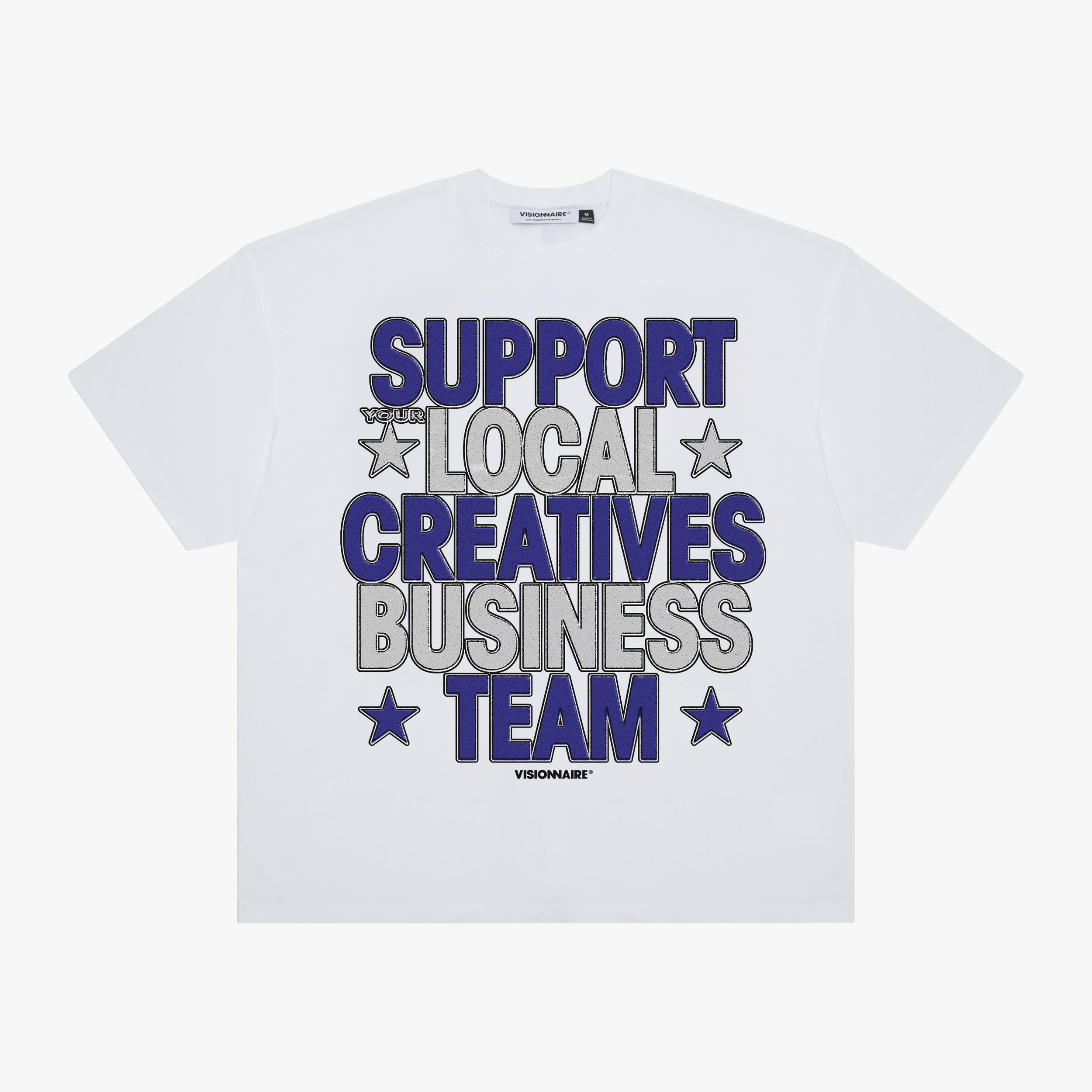 T-SHIRT SUPPORT LOCAL BLANC
