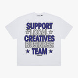 T-SHIRT SUPPORT LOCAL BLANC