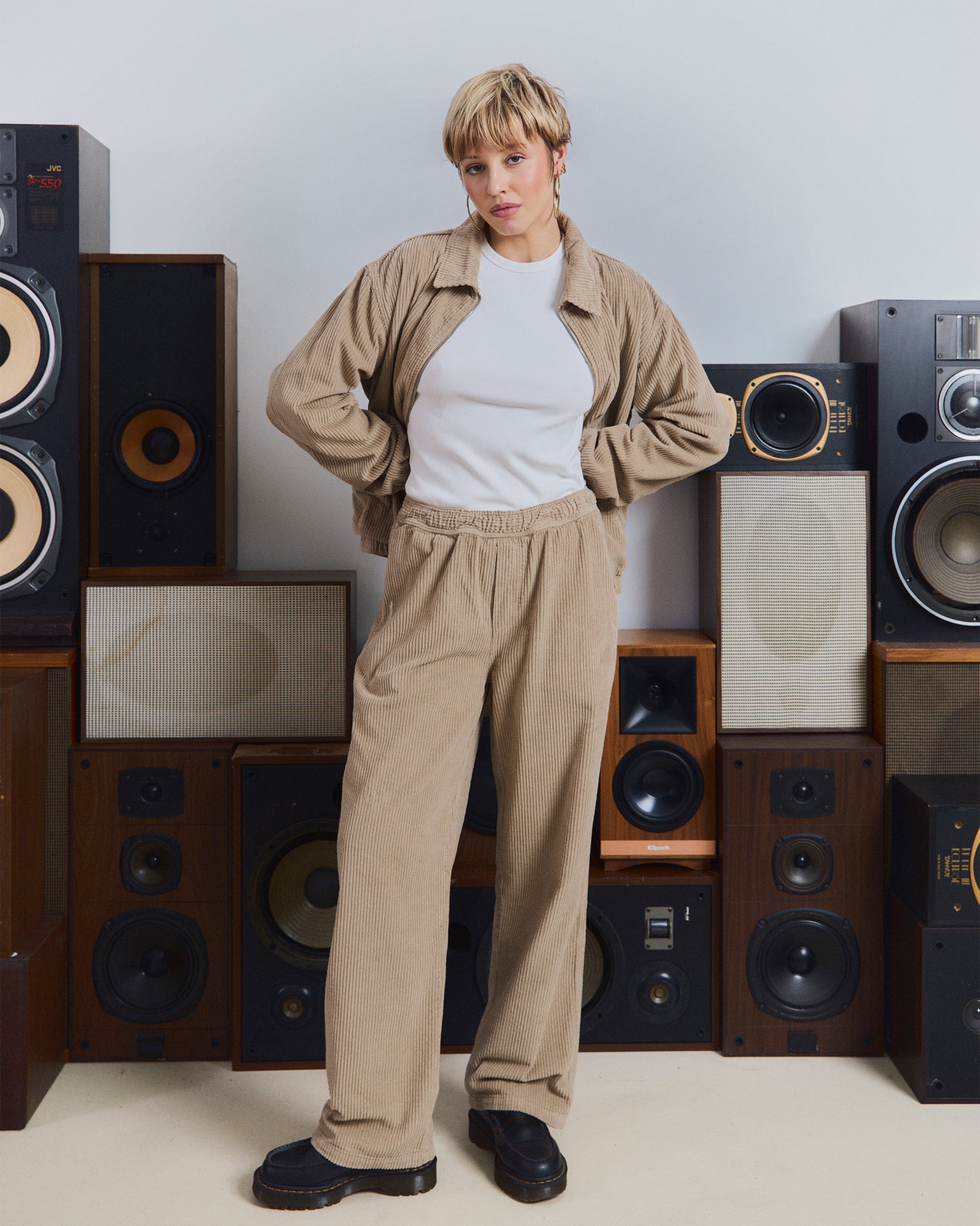 PANT VELOUR COTELE BEIGE