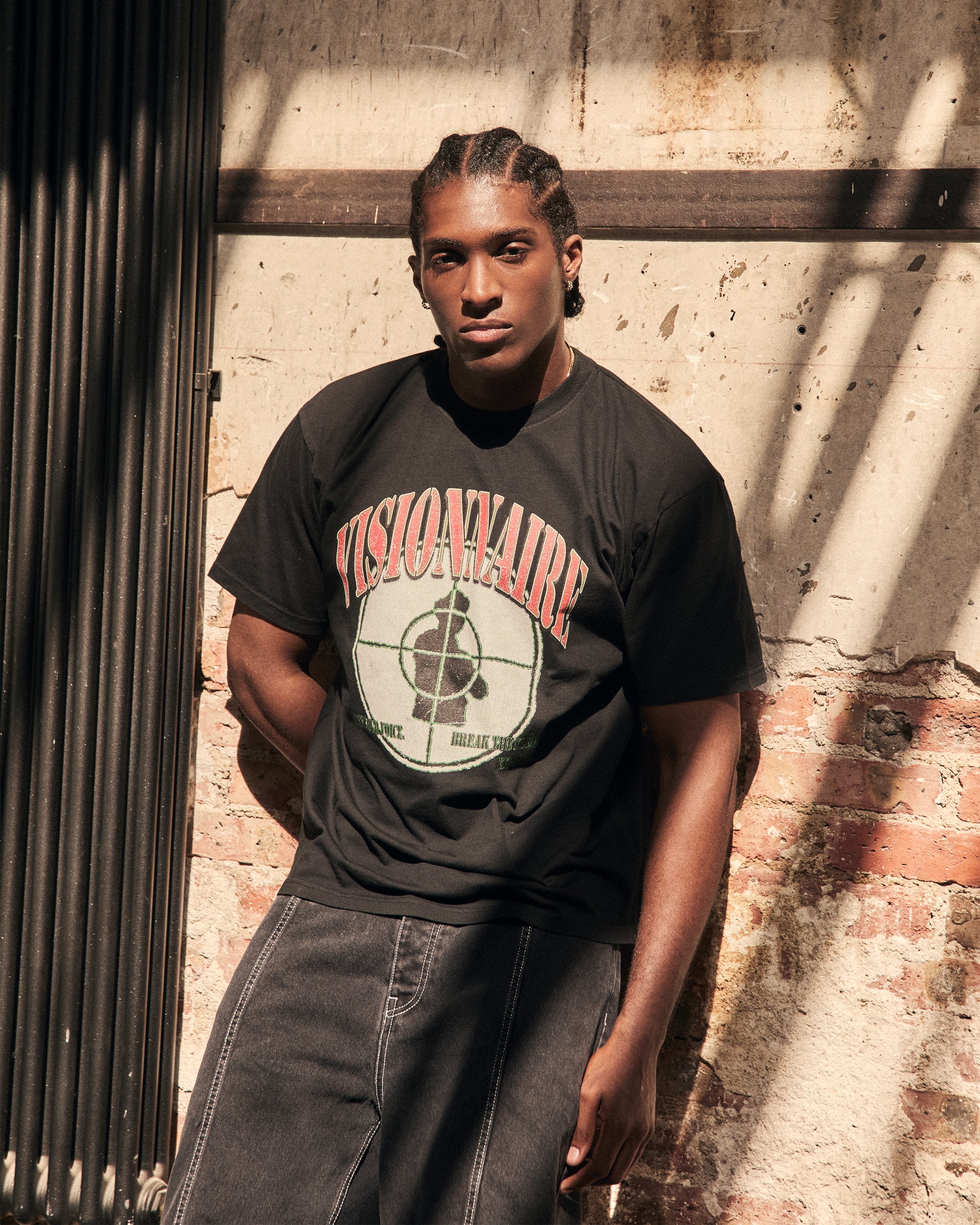 T-SHIRT BOOTLEG PE NOIR