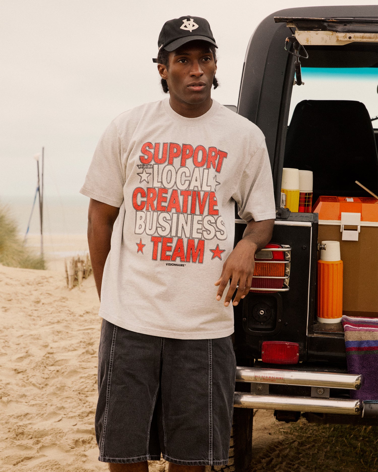 T-SHIRT SUPPORT LOCAL GRIS