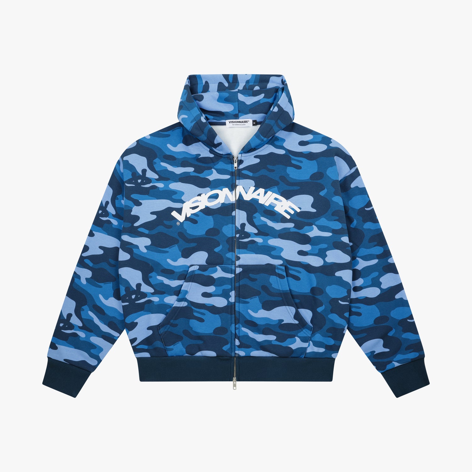ZIPPER CAMO BOOTLEG BLEU