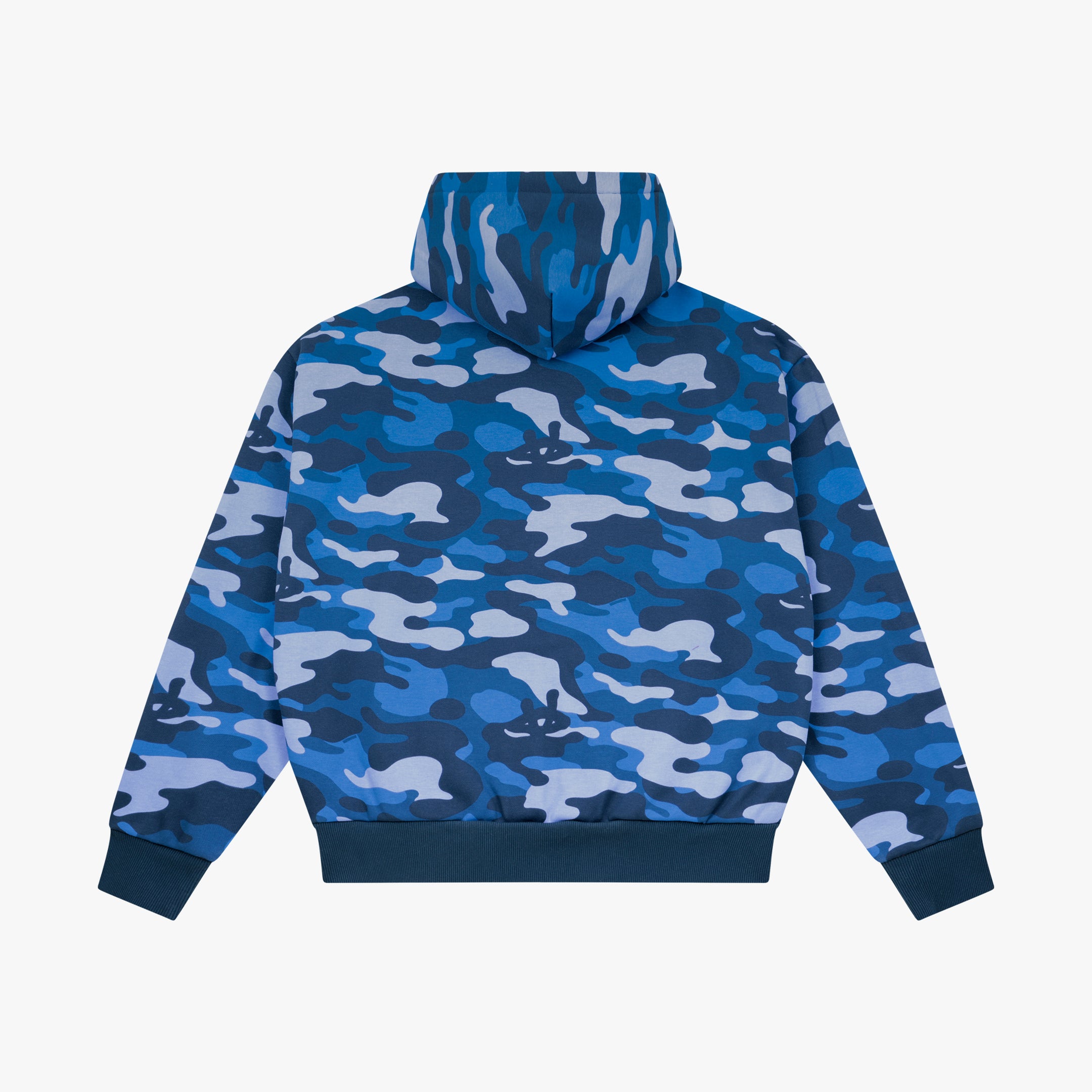 ZIPPER CAMO BOOTLEG BLEU