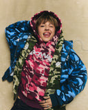 ZIPPER CAMO BOOTLEG BLEU