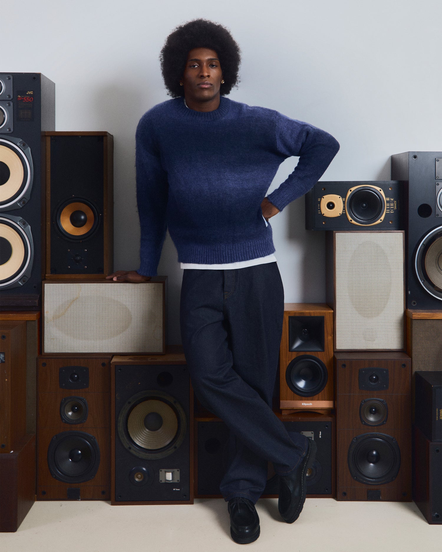 PULL FLUFFY FADE VERT D’EAU