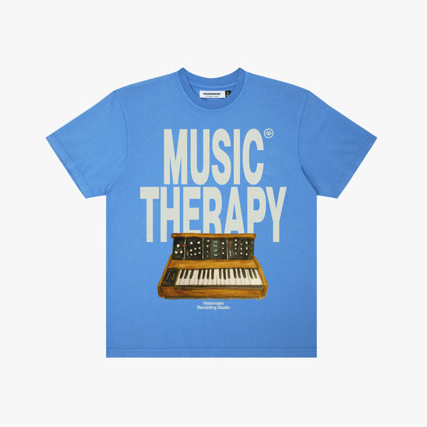 T-SHIRT MUSIC THERAPY BLEU