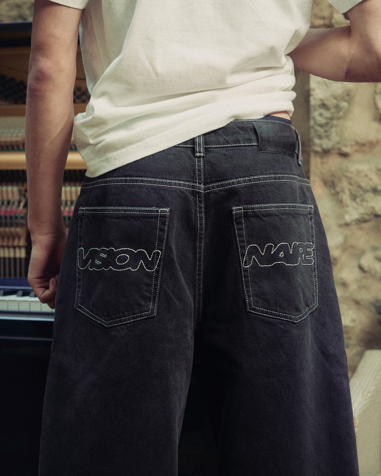 PANT FADE JEAN NOIR