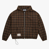 VESTE TARTAN MARRON