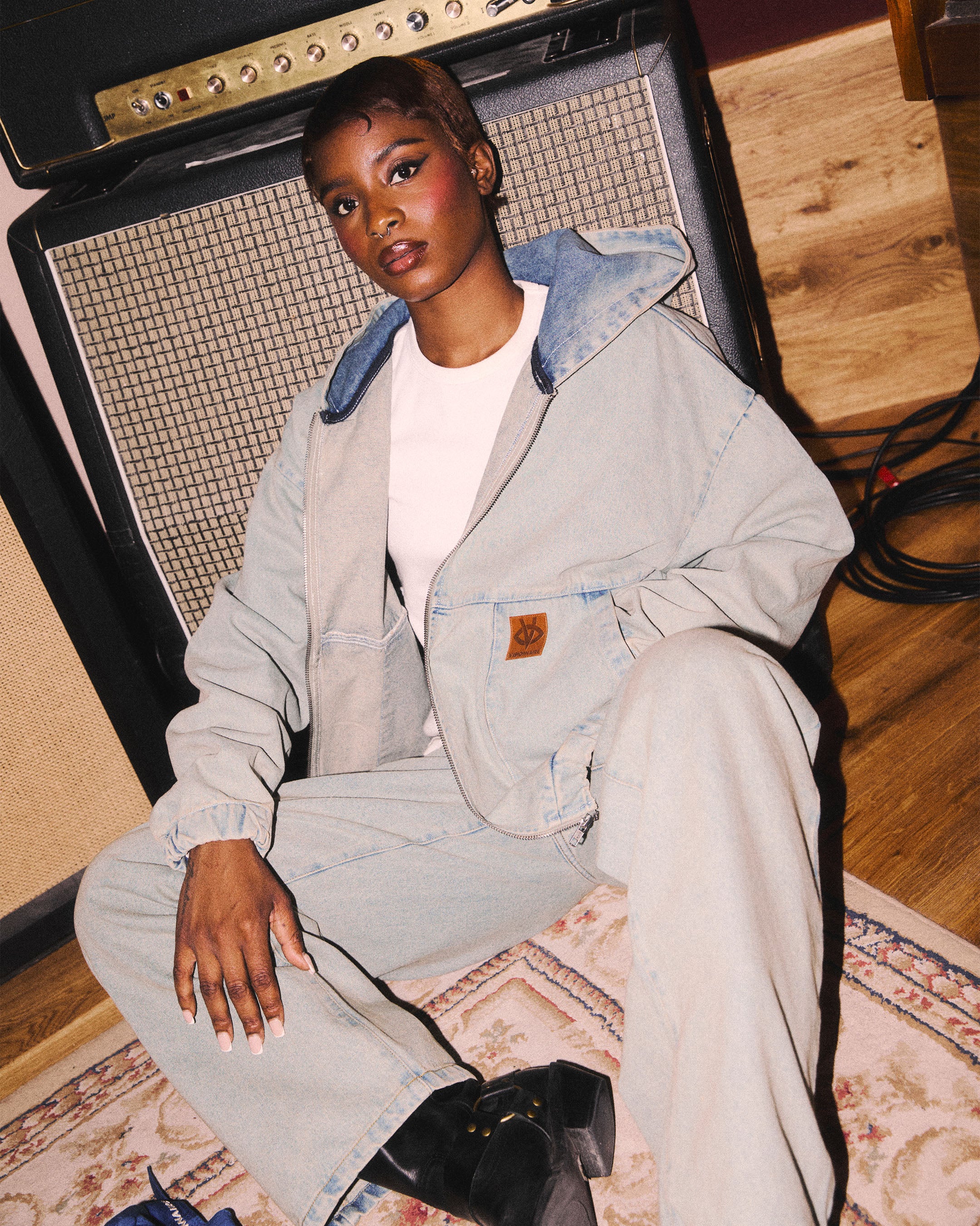 VESTE JEAN BLEU FADE