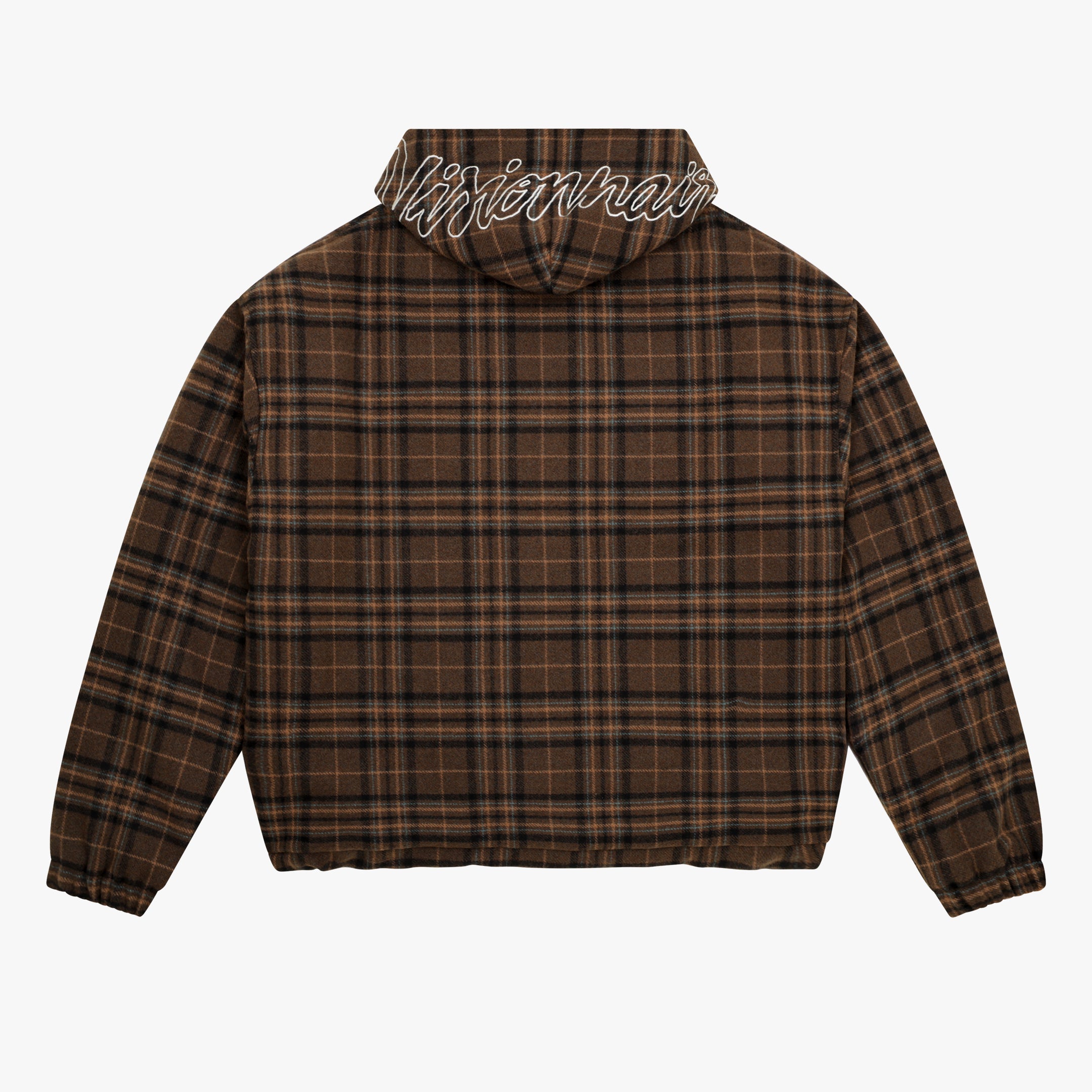 VESTE TARTAN MARRON