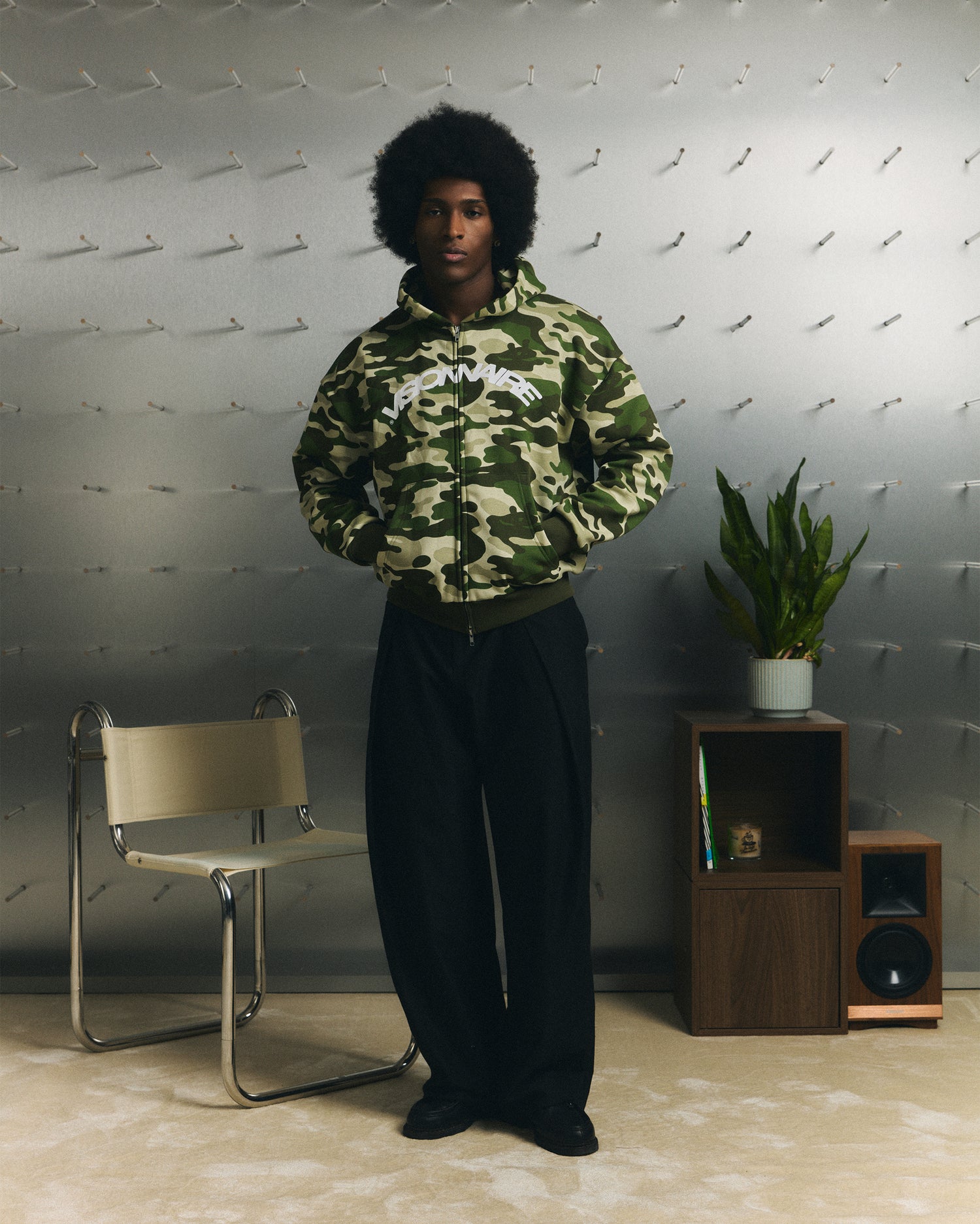 ZIPPER CAMO BOOTLEG KAKI