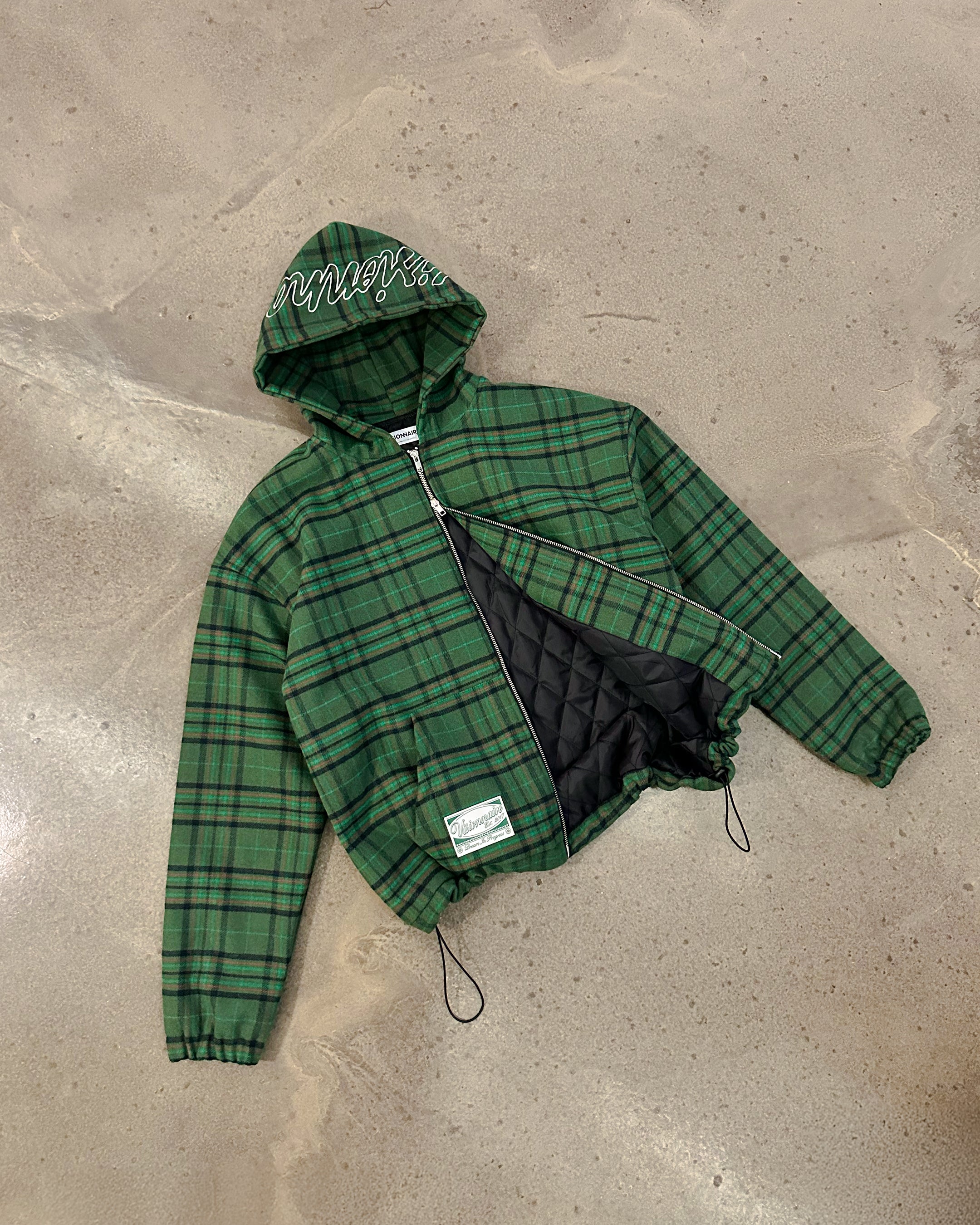 VESTE TARTAN VERT