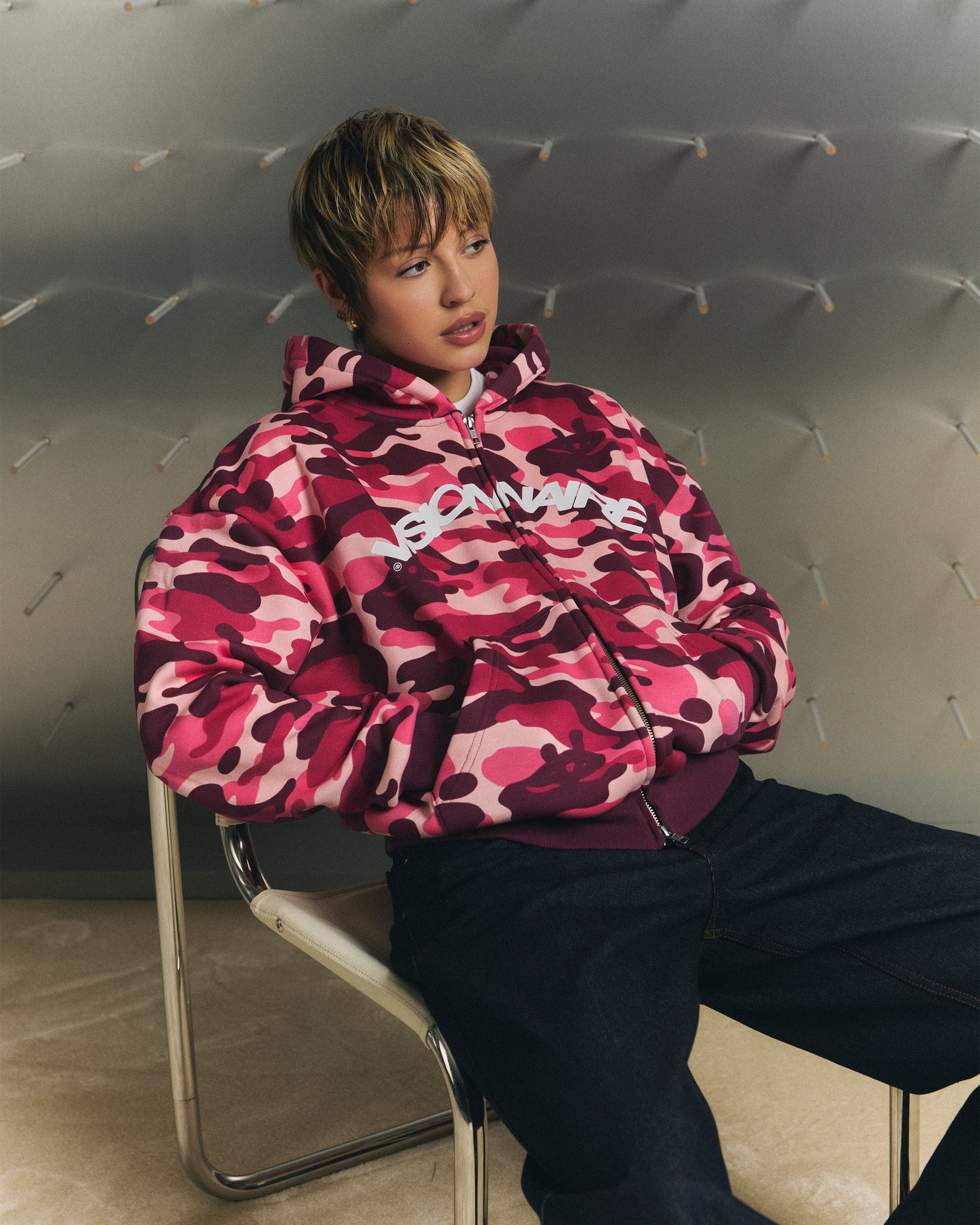 ZIPPER CAMO BOOTLEG ROSE