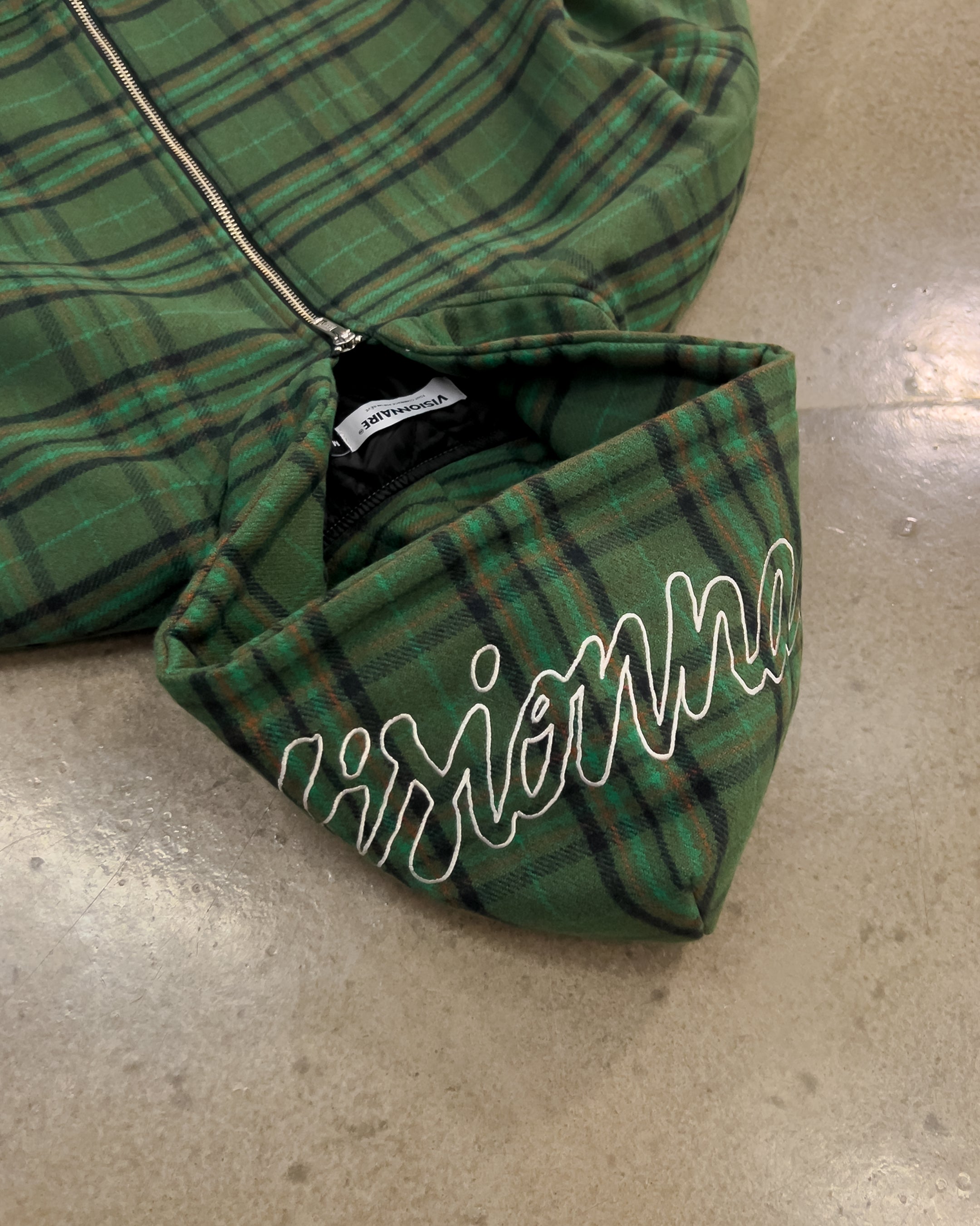 VESTE TARTAN VERT