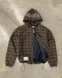 VESTE TARTAN MARRON