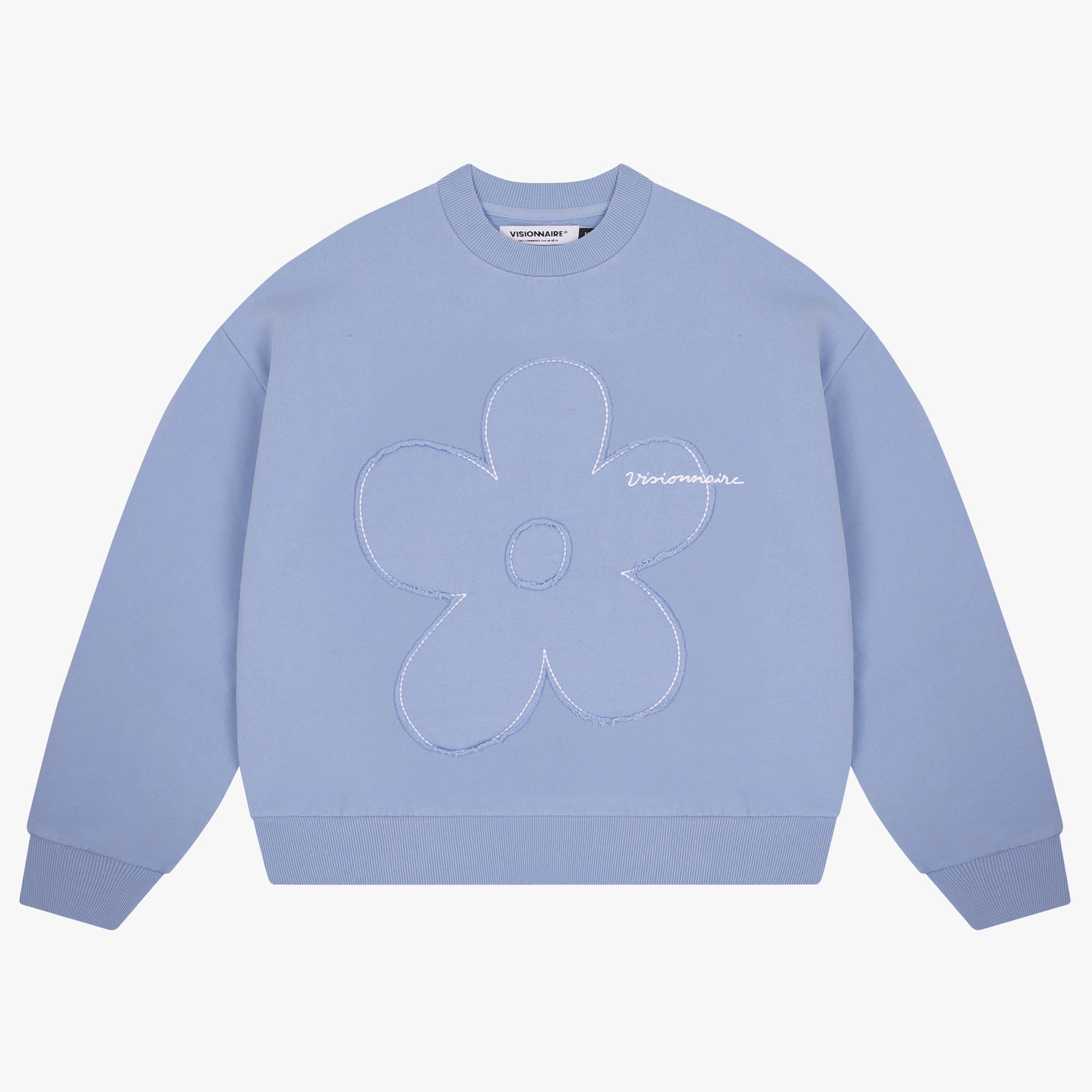 CREWNECK FLOWER BLEU