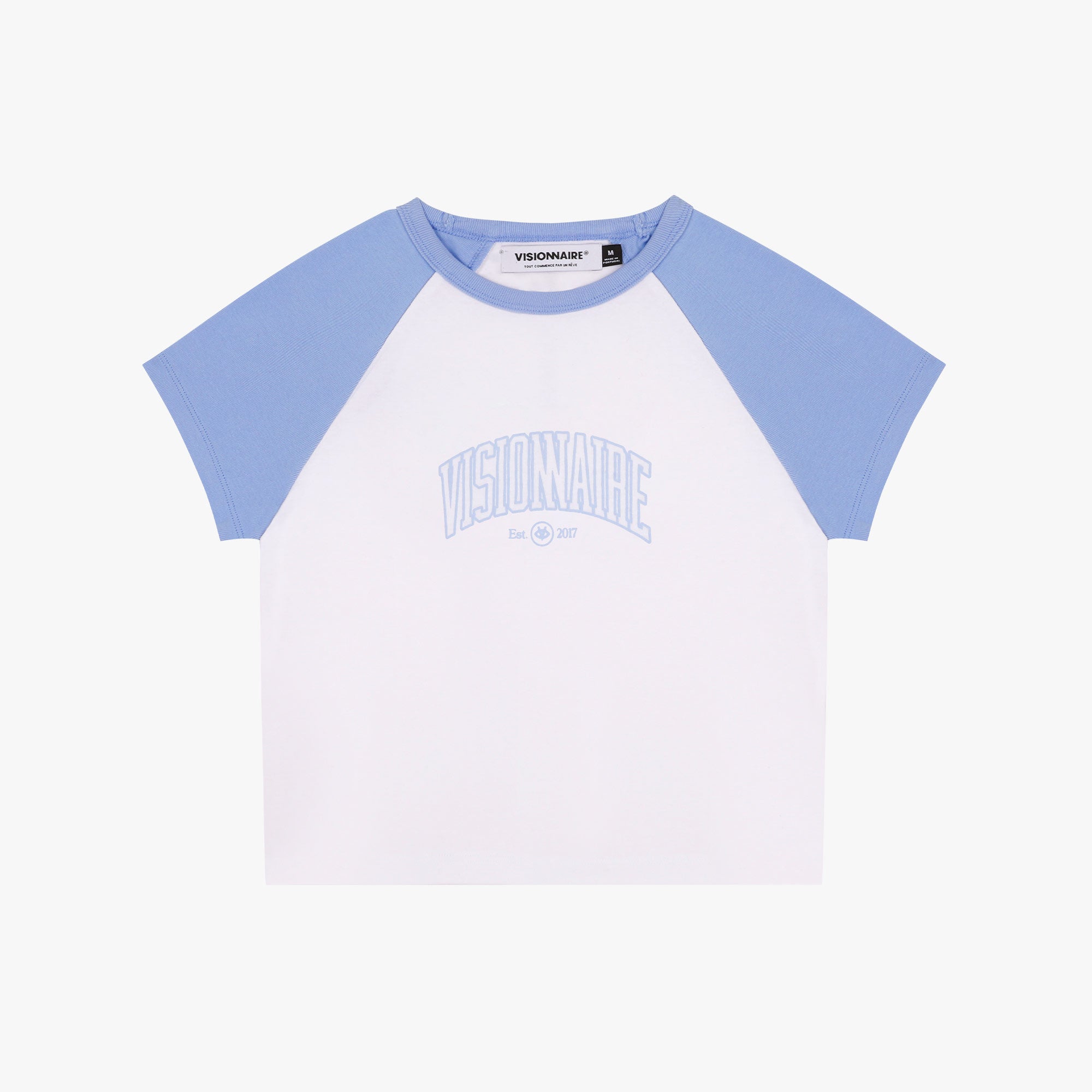 CROP TOP BABY TEE UNIVERSITY BLEU