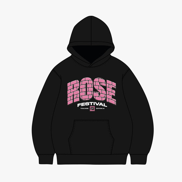 HOODIE NOIR BRIQUE