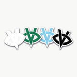 PACK STICKERS LOGO V X4