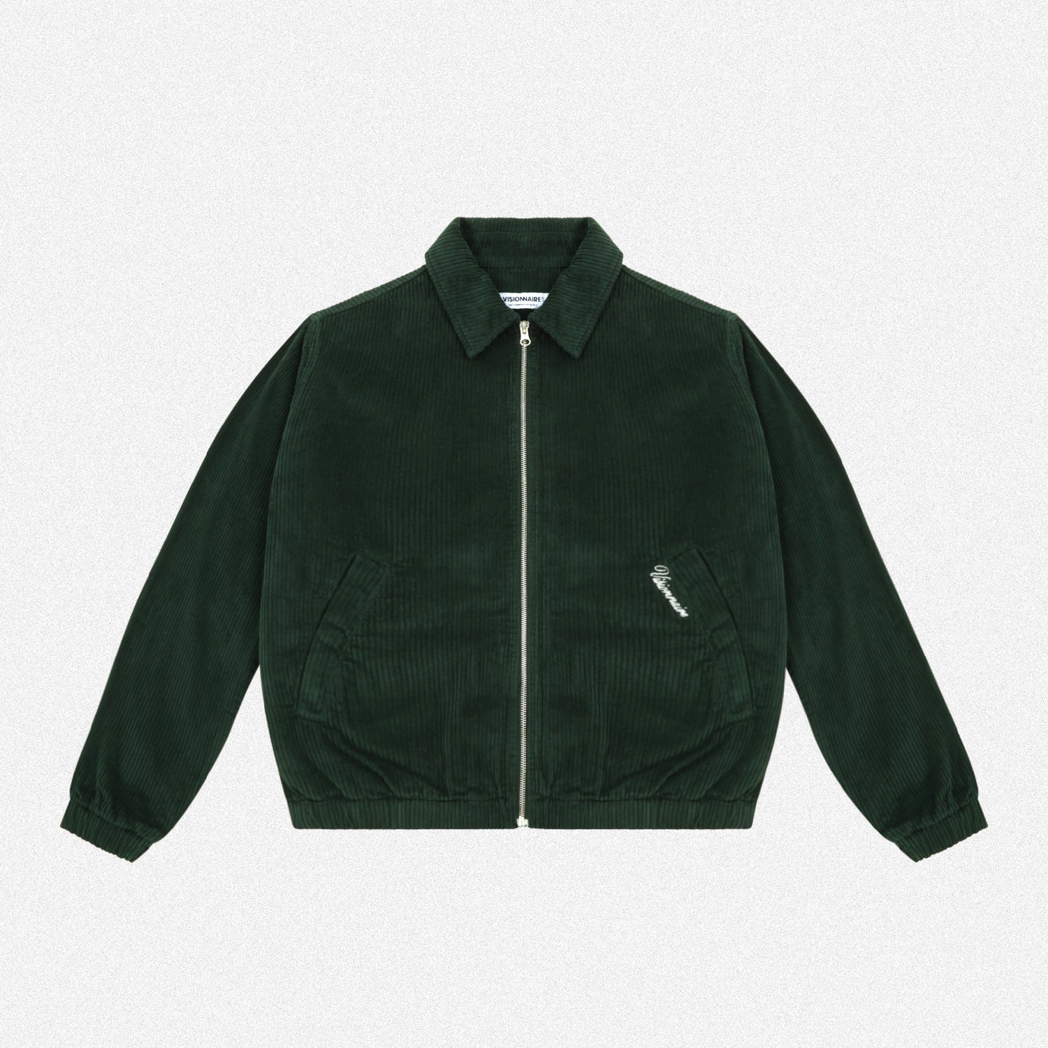 VESTE VELOUR COTELE VERT