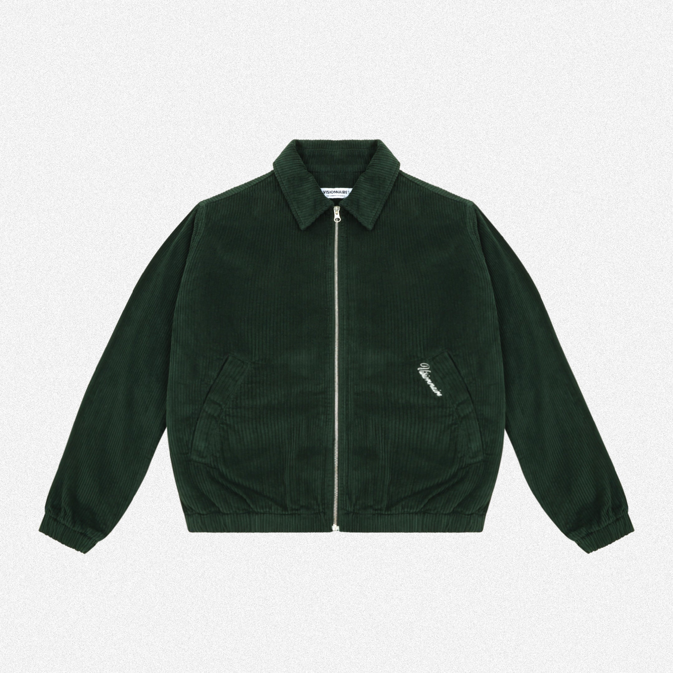 VESTE VELOUR COTELE VERT