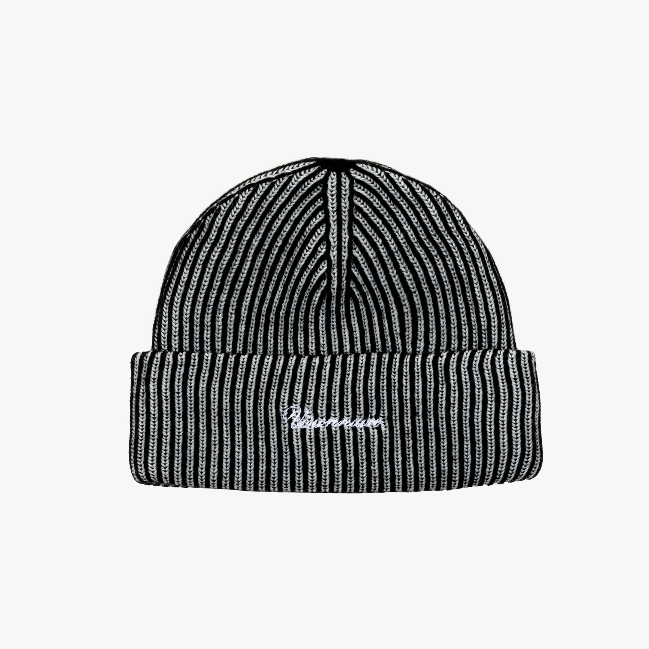 BONNET BRODÉ NOIR ET BLANC