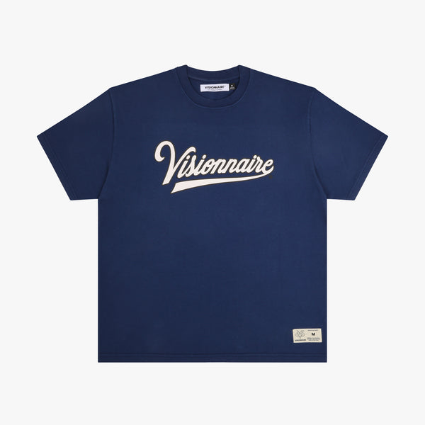 T SHIRT SCRIPT NAVY