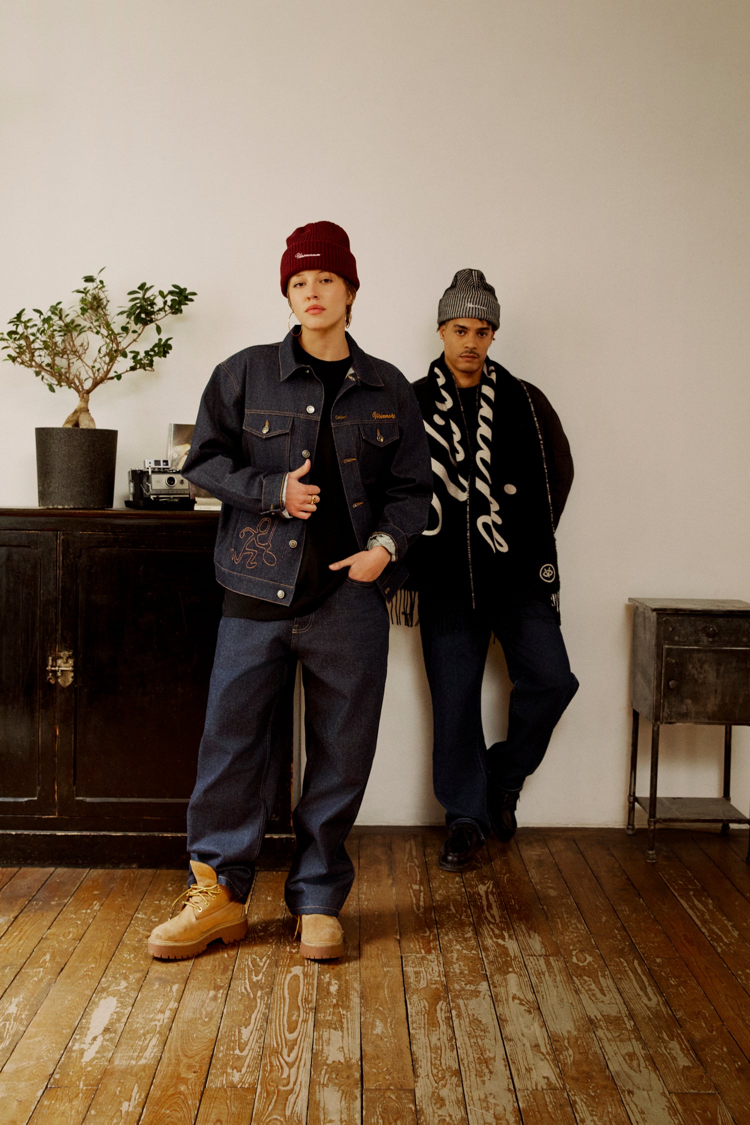 BONNET BRODÉ BORDEAUX