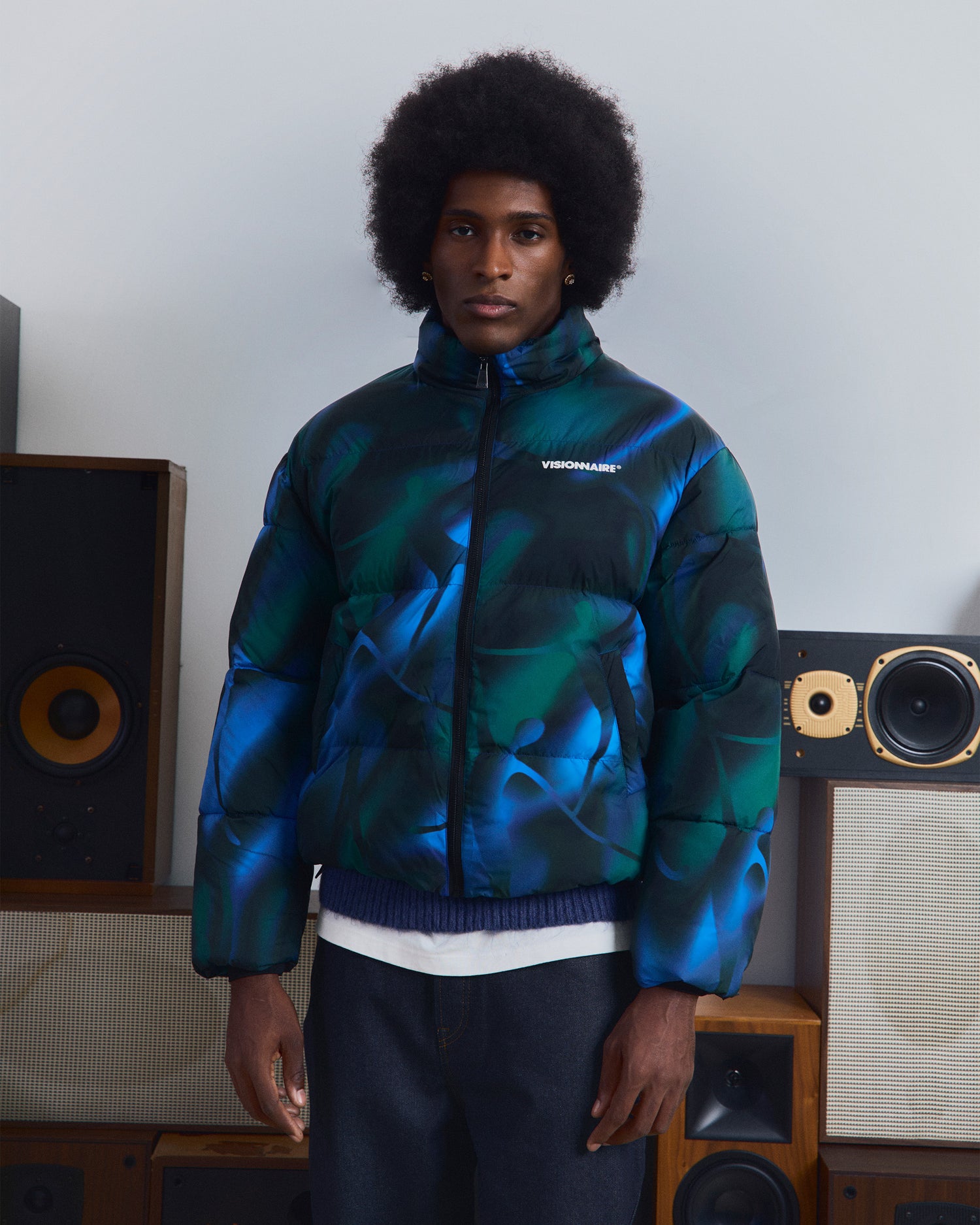 PUFFER MOUVEMENT BLUE