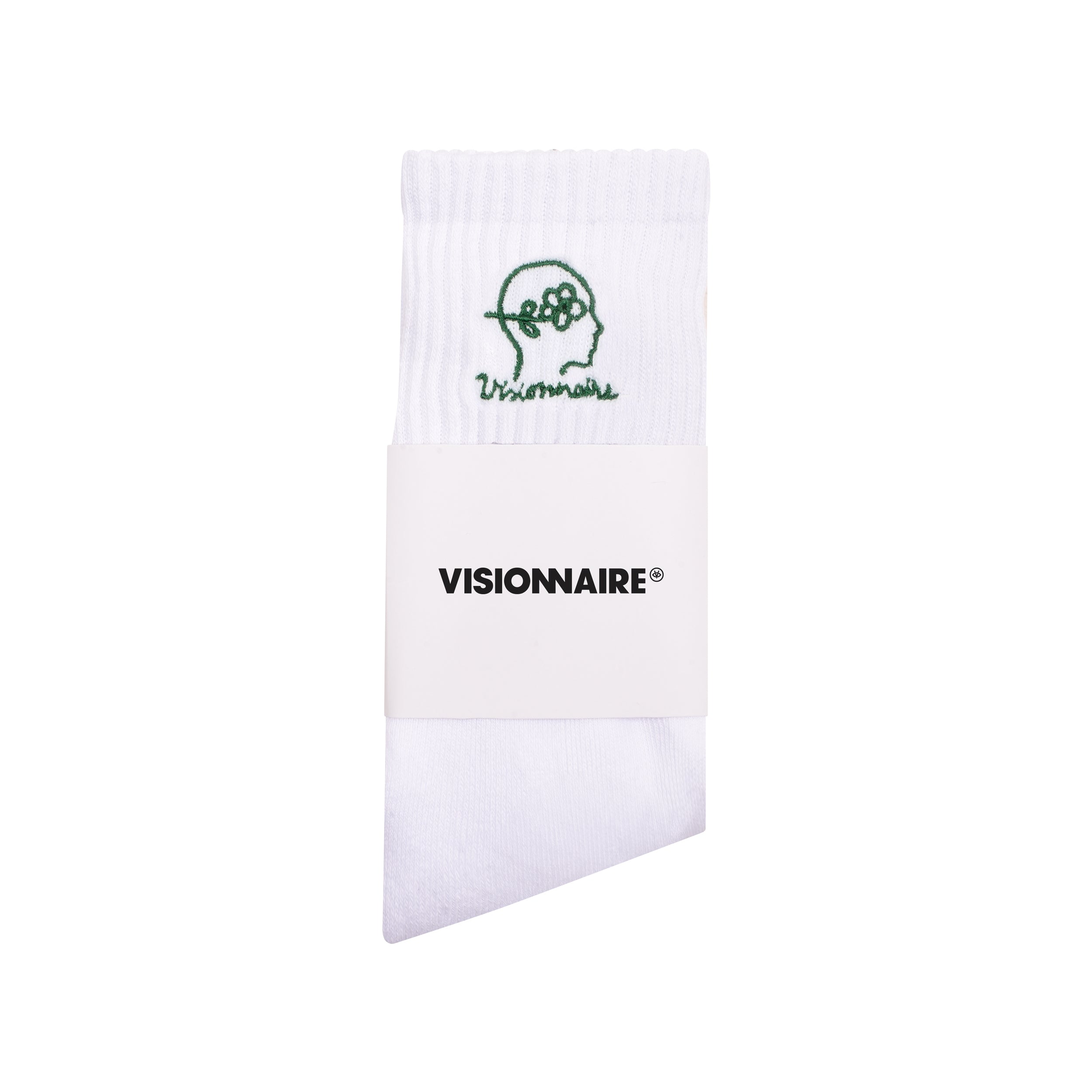 CHAUSSETTES FLOWER EYE BLANC