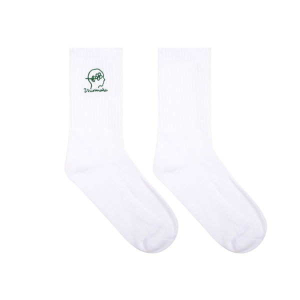 CHAUSSETTES FLOWER EYE BLANC