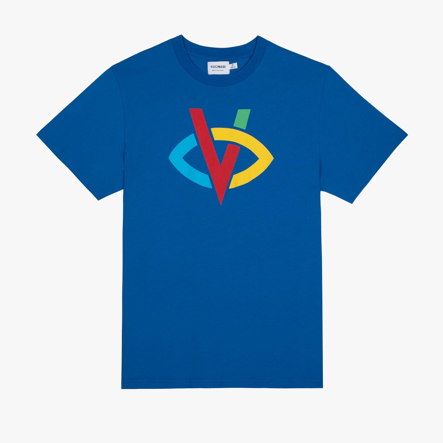 T-SHIRT LOGO V BLEU
